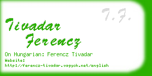 tivadar ferencz business card